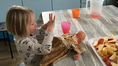 Samen met m